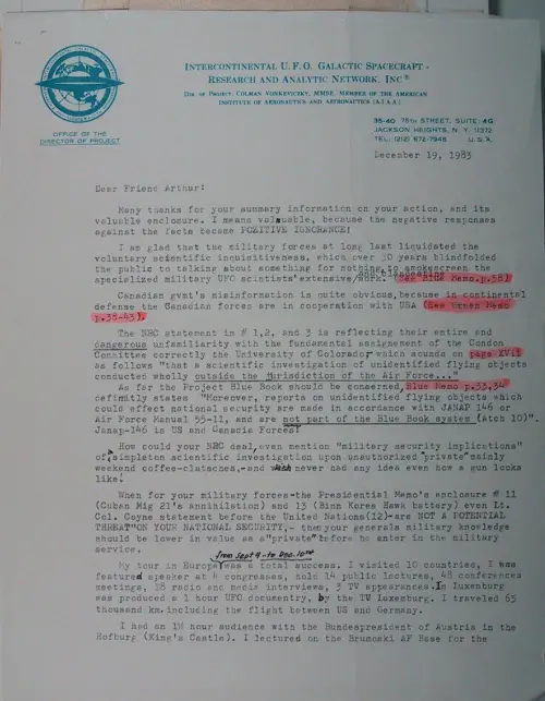 First page of Wilbert Smith Archives Files Box 1130 21 1130-21-p236