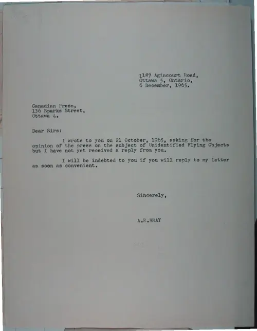 First page of Wilbert Smith Archives Files Box 1131 07 1131-07-p074