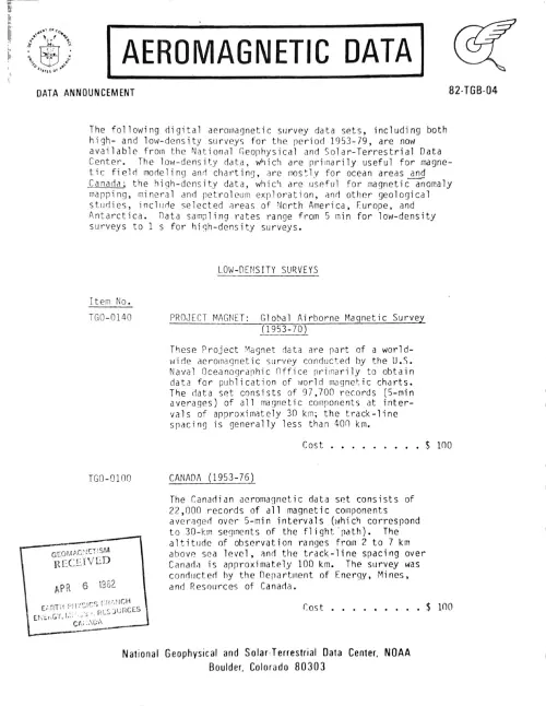 First page of Project Magnet 3