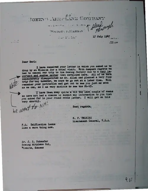First page of Wilbert Smith Archives Files Box 1131 03 1131-03-p117