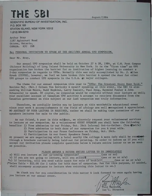First page of Wilbert Smith Archives Files Box 1131 13 1131-13-p001