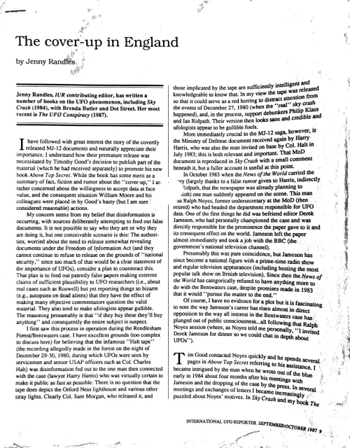 First page of Ronald Reagan MJ-12 article