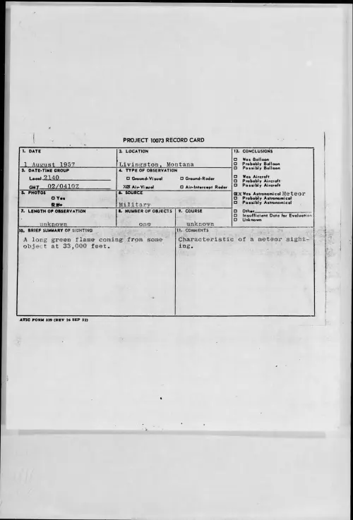 First page of 1957.08 - 6965886 - Livingston, Montana
