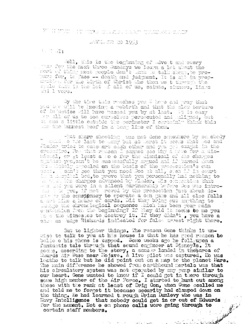 First page of Muroc Landing Frank Scully