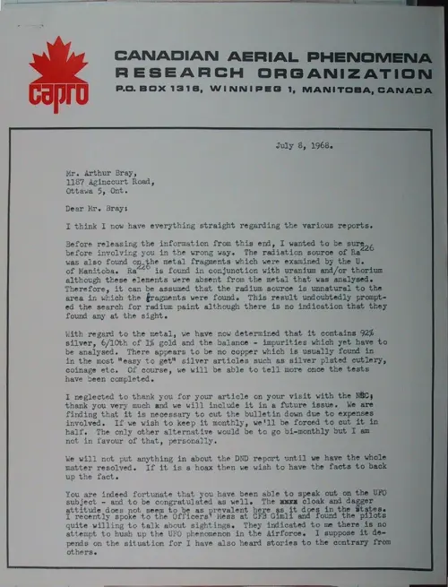 First page of Wilbert Smith Archives Files Box 1130 09 1130-09-p030