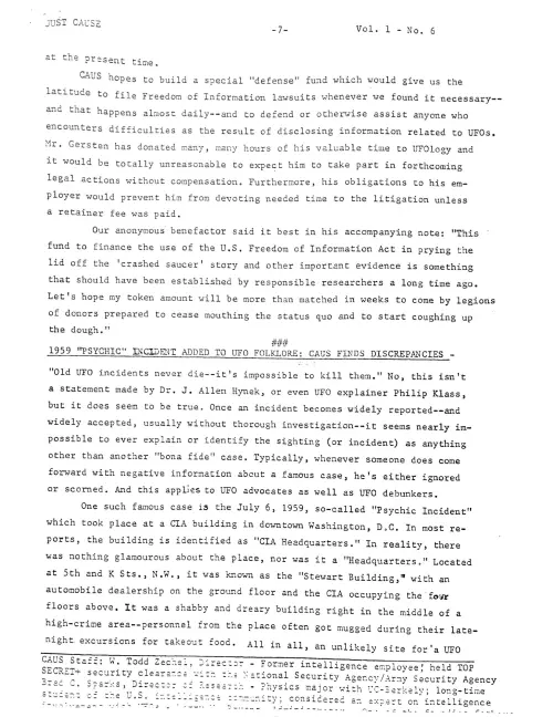 First page of Swan Just Cause