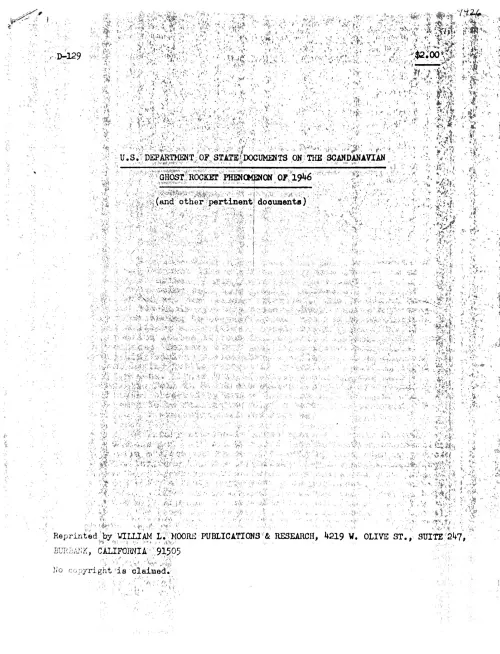First page of Roosevelt Ghost Rockets