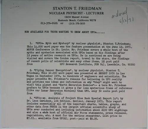 First page of Wilbert Smith Archives Files Box 1130 17 1130-17-p017