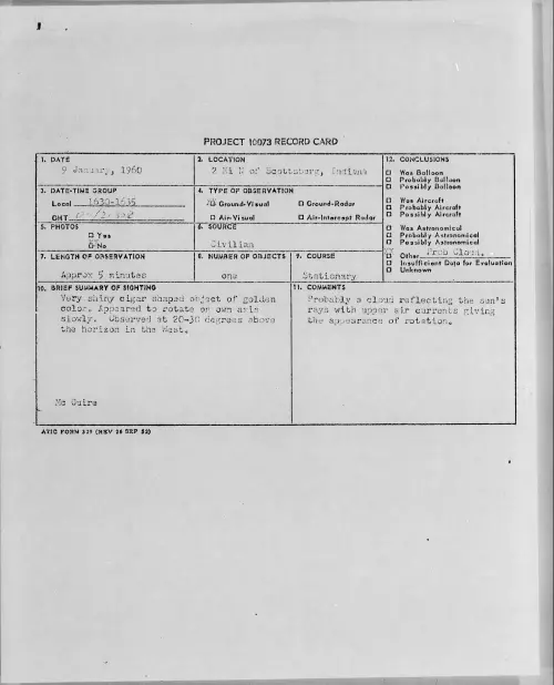 First page of 1960.01 - 6967944 - 2 Mi N Or Scottsburg, Indiana