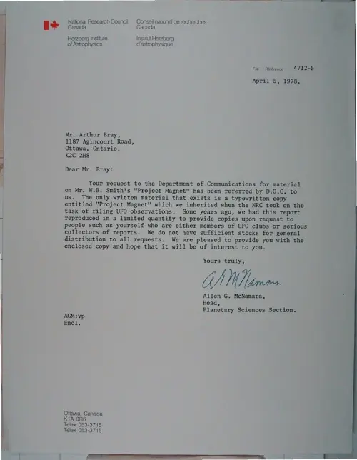 First page of Wilbert Smith Archives Files Box 1131 06 1131-06-p019