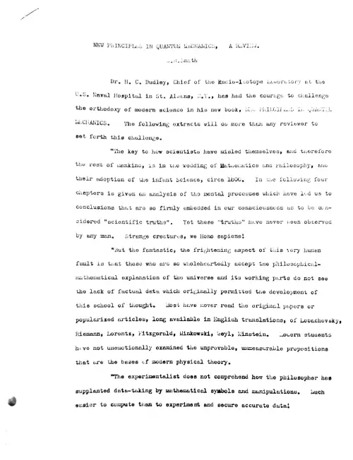 First page of Wilbert Smith Correspondence 8