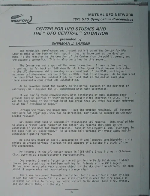 First page of Wilbert Smith Archives Files Box 1130 10 1130-10-p129