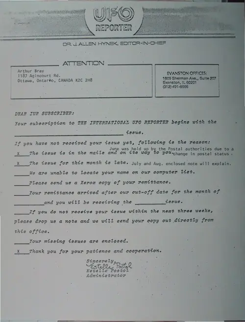 First page of Wilbert Smith Archives Files Box 1130 10 1130-10-p097