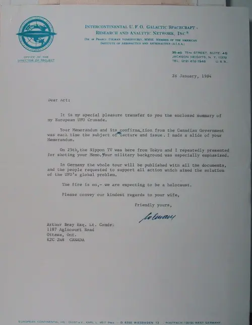 First page of Wilbert Smith Archives Files Box 1130 21 1130-21-p226