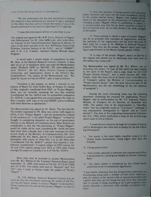 First page of Wilbert Smith Archives Files Box 1130 18 1130-18-p023
