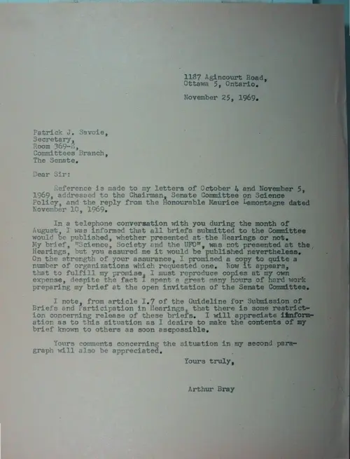 First page of Wilbert Smith Archives Files Box 1130 11 1130-11-p064