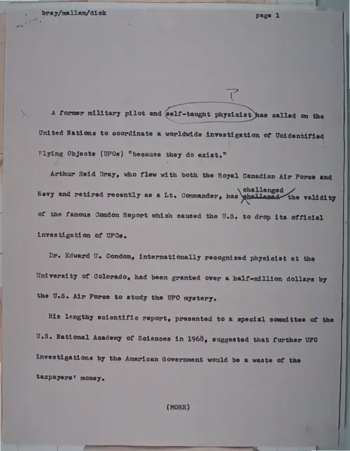 First page of Wilbert Smith Archives Files Box 1131 07 1131-07-p027