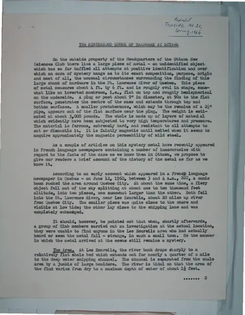 First page of Wilbert Smith Archives Files Box 1131 19 1131-19-p224