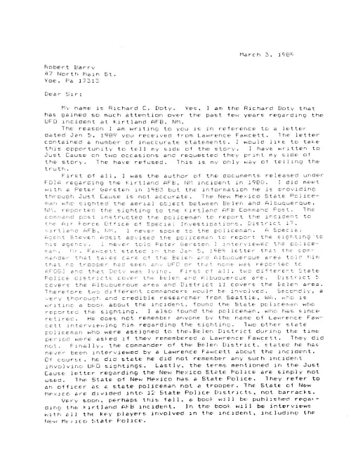 First page of Bill Moore Barry Doty