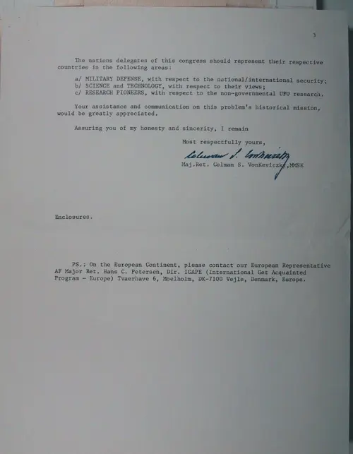 First page of Wilbert Smith Archives Files Box 1130 21 1130-21-p007