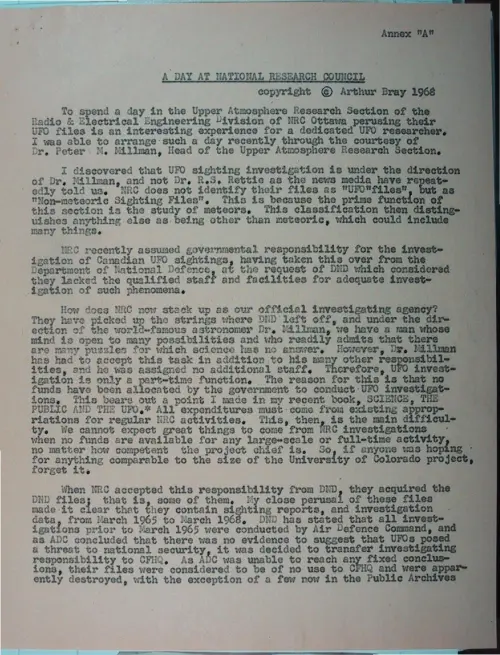 First page of Wilbert Smith Archives Files Box 1130 09 1130-09-p039