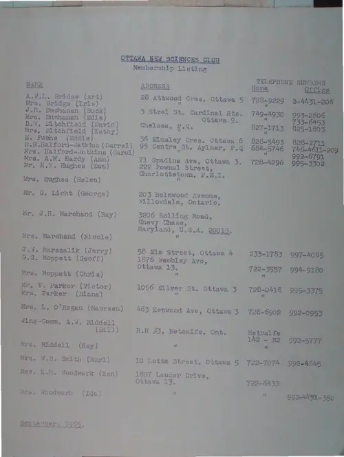 First page of Wilbert Smith Archives Files Box 1131 09 1131-09-p009