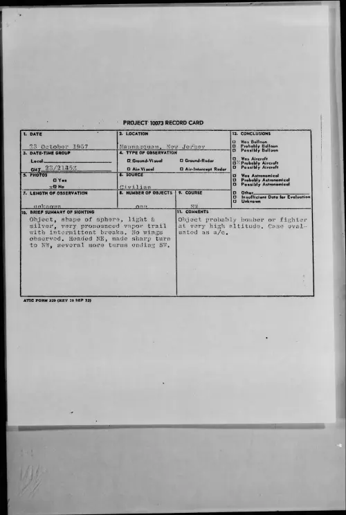 First page of 1957.10 - 6973071 - Mannasquam, New Jersey