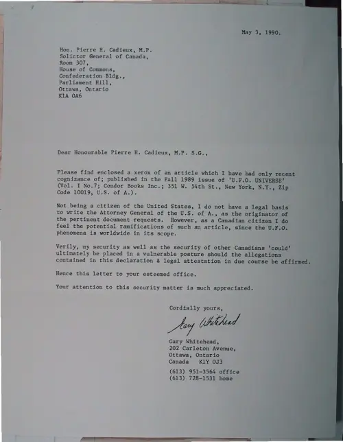 First page of Wilbert Smith Archives Files Box 1131 03 1131-03-p152