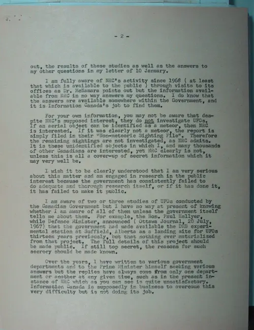 First page of Wilbert Smith Archives Files Box 1130 18 1130-18-p073