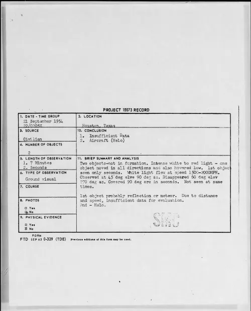 First page of 1954.09 - 8726912 - Houston, Texas