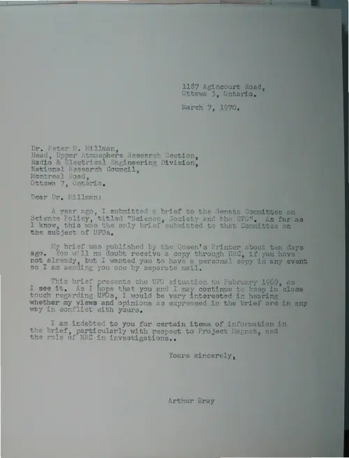 First page of Wilbert Smith Archives Files Box 1130 11 1130-11-p054