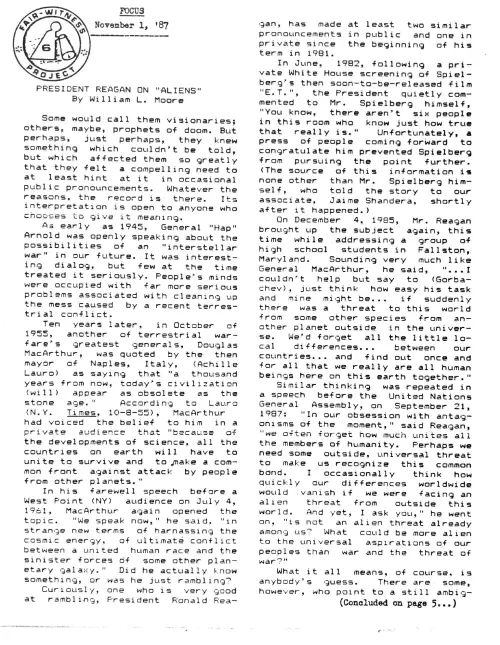 First page of Ronald Reagan Steven Spielberg 1