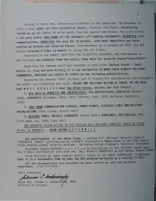 First page of Wilbert Smith Archives Files Box 1130 21 1130-21-p145