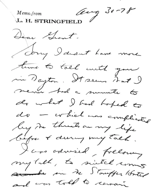 First page of Len Stringfield 1