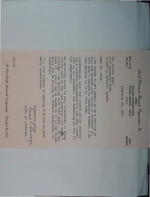 First page of Wilbert Smith Archives Files Box 1130 05 1130-05-p034