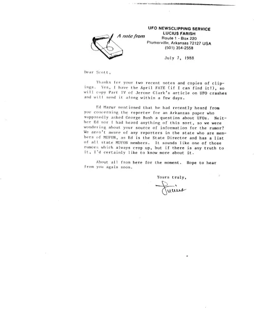 First page of Presidents Presidents and UFOs 2