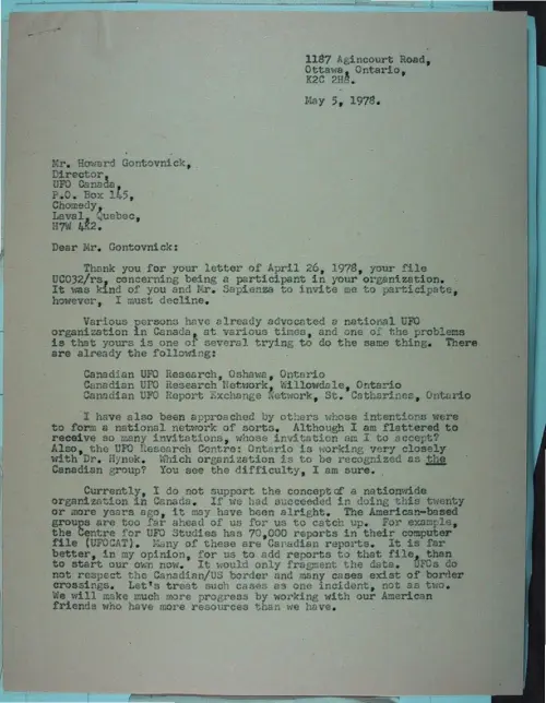 First page of Wilbert Smith Archives Files Box 1131 16 1131-16-p008