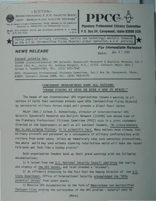 First page of Wilbert Smith Archives Files Box 1130 21 1130-21-p013