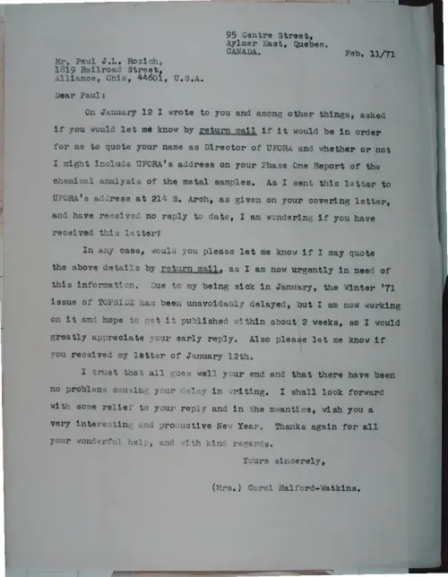 First page of Wilbert Smith Archives Files Box 1131 19 1131-19-p099