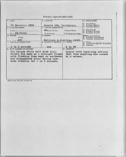 First page of 1956.12 - 6786247 - Oxnard AFB, California