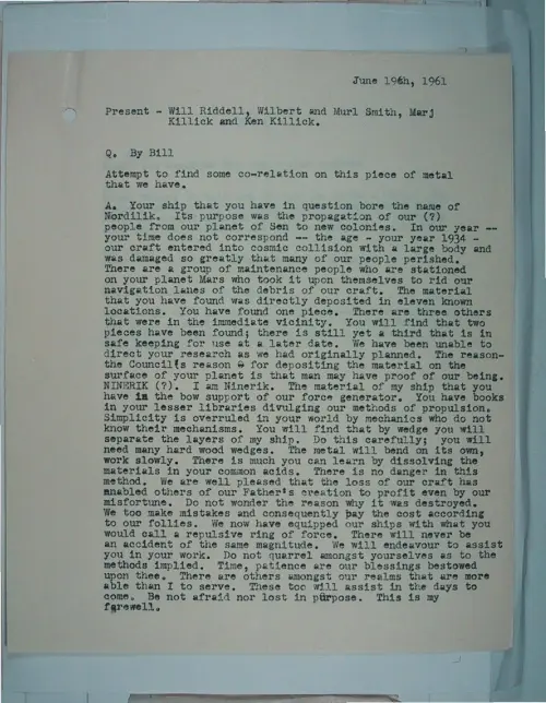 First page of Wilbert Smith Archives Files Box 1131 19 1131-19-p240