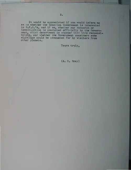 First page of Wilbert Smith Archives Files Box 1130 18 1130-18-p122