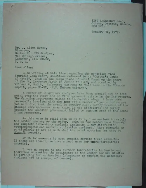 First page of Wilbert Smith Archives Files Box 1131 19 1131-19-p032