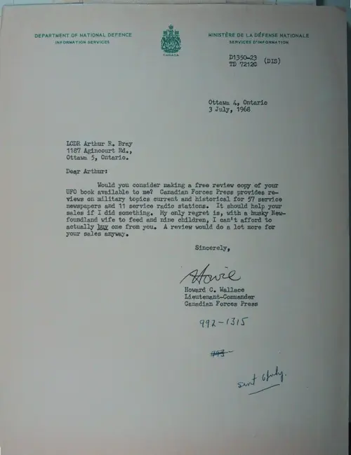 First page of Wilbert Smith Archives Files Box 1130 18 1130-18-p101