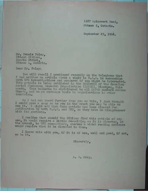 First page of Wilbert Smith Archives Files Box 1131 07 1131-07-p054