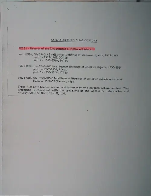 First page of Wilbert Smith Archives Files Box 1130 18 1130-18-p014