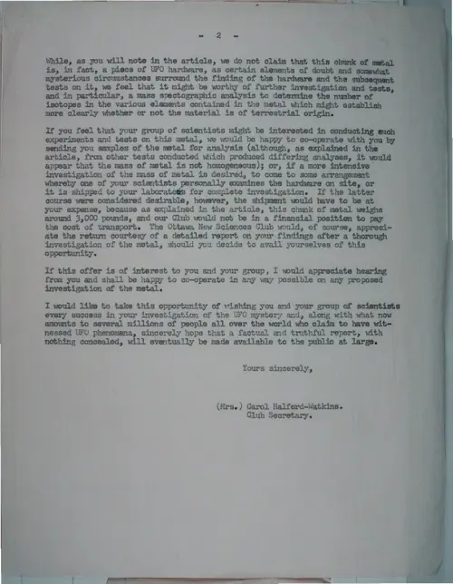 First page of Wilbert Smith Archives Files Box 1131 19 1131-19-p211