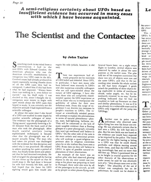 First page of Scientist and Contactee