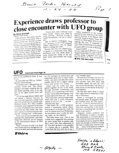 First page of Professor John Salter John Salter 3