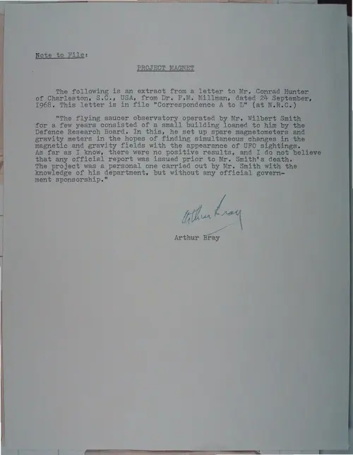 First page of Wilbert Smith Archives Files Box 1131 10 1131-10-p037
